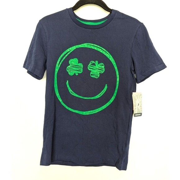 Tommy Bahama Kids Tee Large 10/12 Blue Green St Patricks - Picture 1 of 10